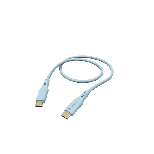 Hama Schnellladekabel USB-C auf USB-C - Blau, Silikon