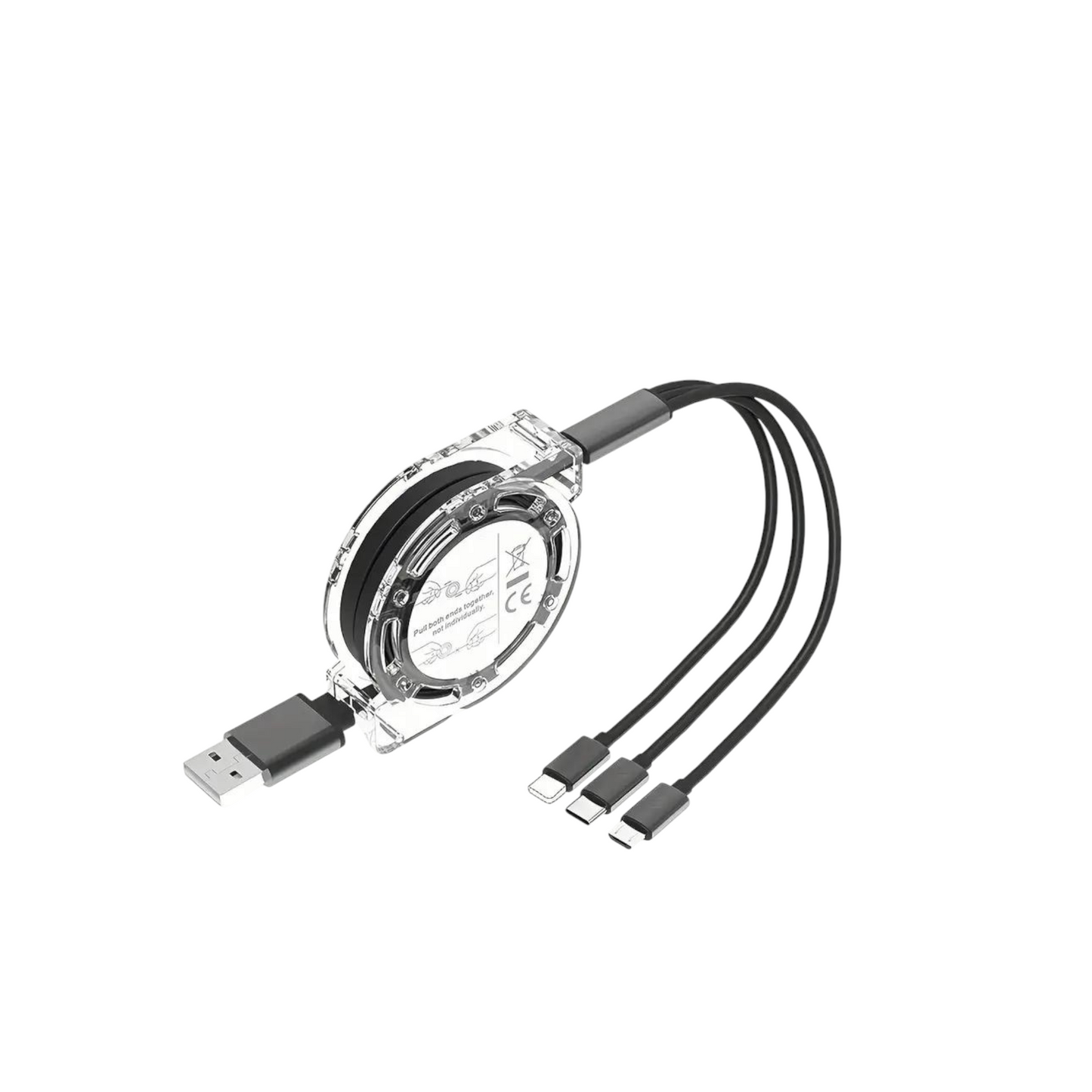 3-in-1 Ausziehbares USB-Kabel – Lade- & Daten-Synchronisation-Kabel.