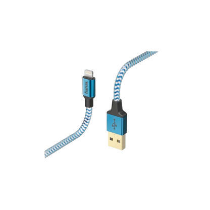 Hama Lade/Datenkabel 1,5m (Blau) USB-A-LIGHTNING Reflective