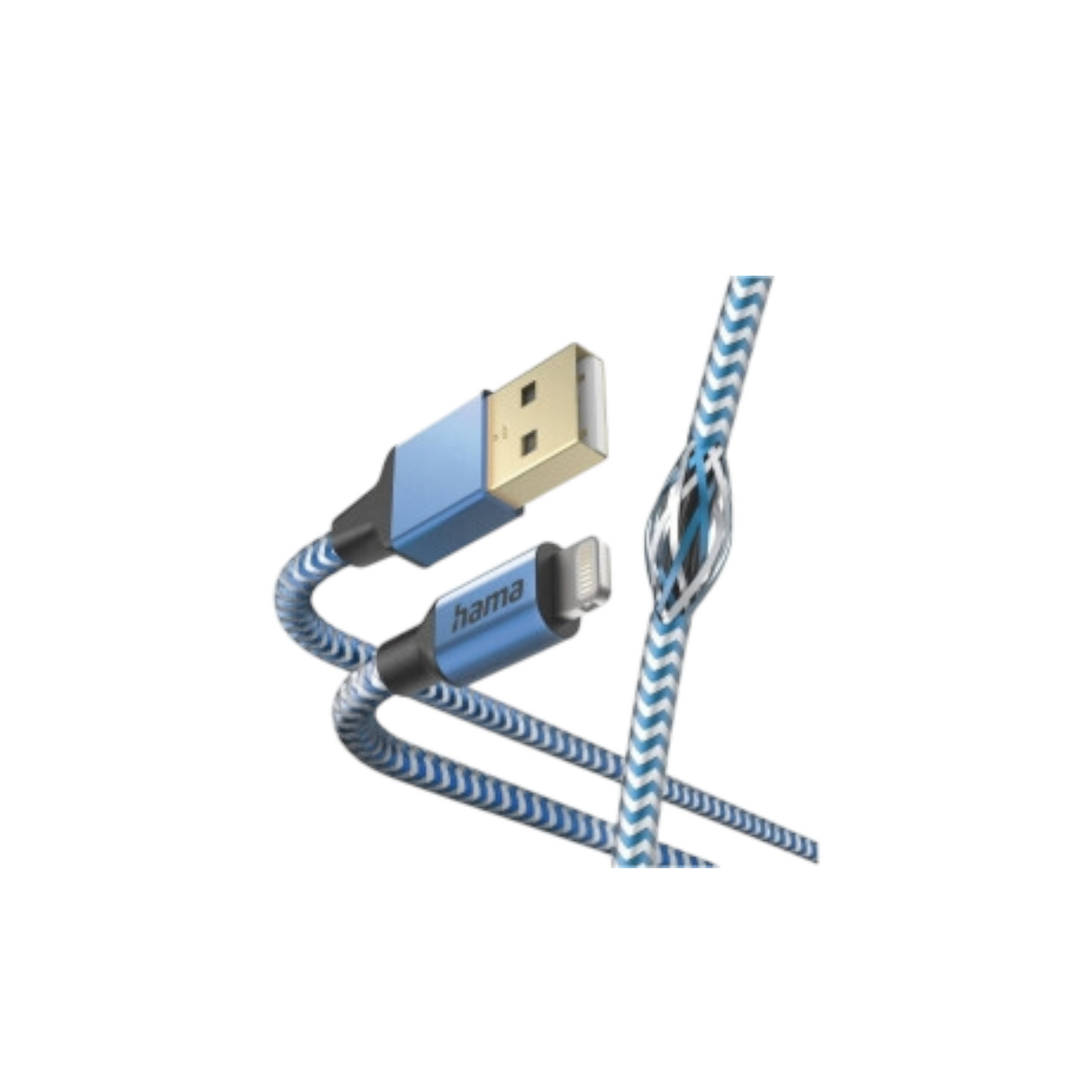 Hama Lade/Datenkabel 1,5m (Blau) USB-A-LIGHTNING Reflective